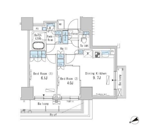 パークアクシス浅草橋二丁目の物件間取画像